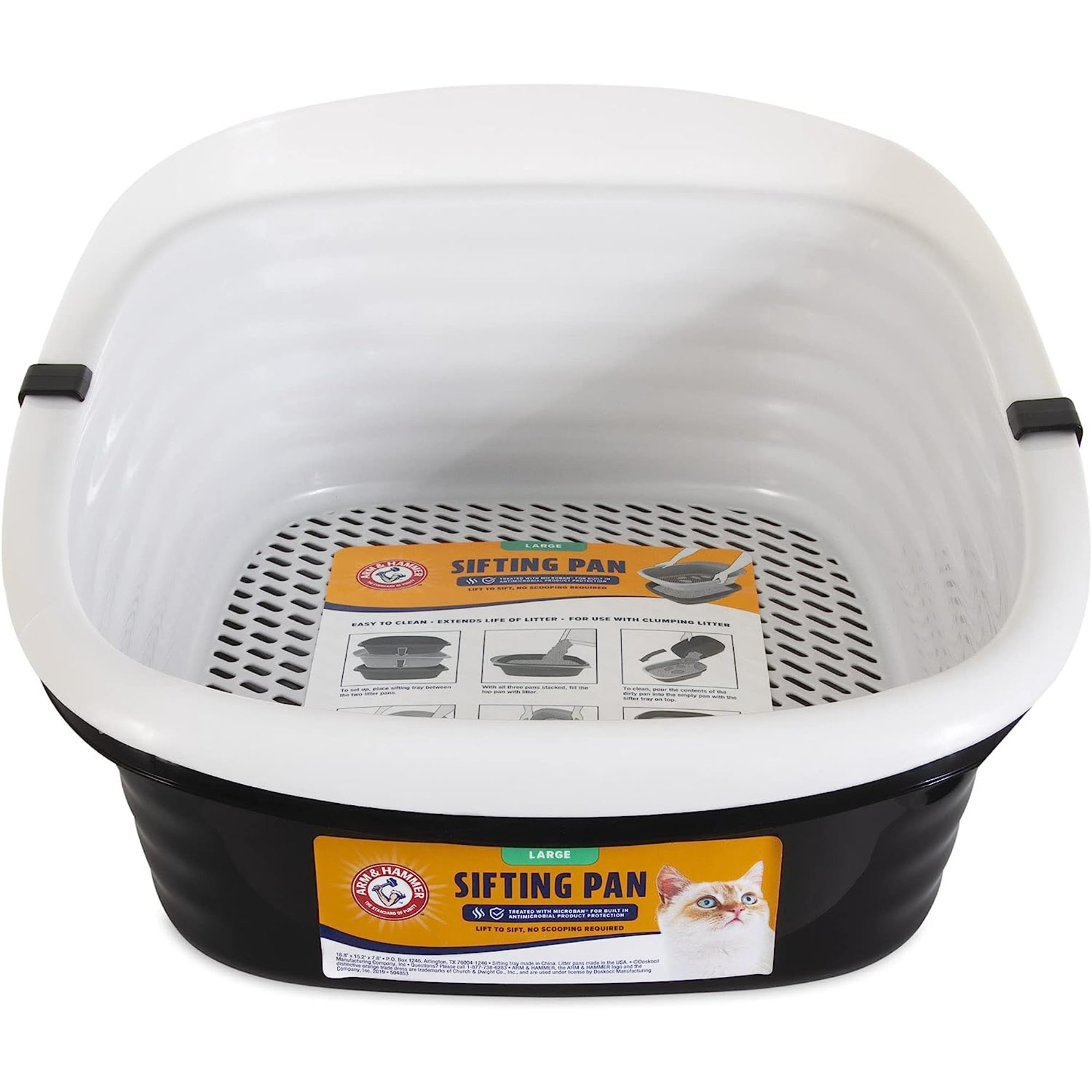 Cat litter box with sifting tray sales
